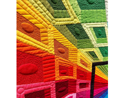 Tunnel Vision by Beth Nufer and Clem G. Buzick - Detail 2 (Photo from Quiltfest - Mancuso Shows Facebook Page)