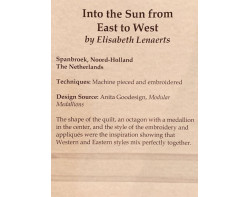 Into the Sun from East to West by Elisabeth Lenaerets - Sign