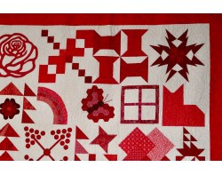 Ruby Jubilee by Ninigret Quilters, Assembled by Tina Craig, Quilted by Pat Harrison - Detail 4