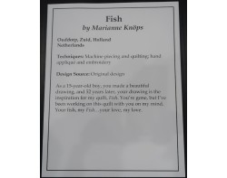Fish by Marianne Knöps - Houston International Quilt Festival 2024 Sign