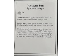 Western Sun by Karen Hodges - Sign