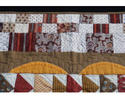 Creamsicles And Chocolate by Mary Kerr, Quilted by Alison Wilbur - Border