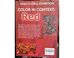 &quot;SAQA Global Exhibition - Color In Context: Red&quot; Sign