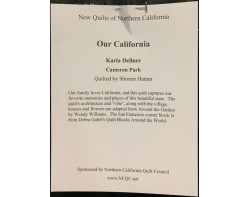 Our California by Karla Dellner - New Quilts of Northern California Sign