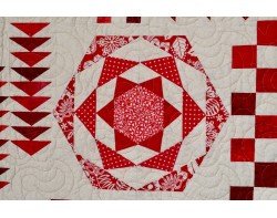 Ruby Jubilee by Ninigret Quilters, Assembled by Tina Craig, Quilted by Pat Harrison - Detail 13