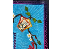 Baltimore In Blue by Linda Neal, Quilted by Jackie Brown - Corner