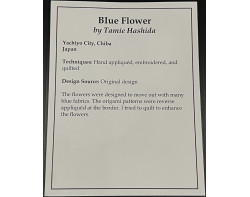 Blue Flower by Tamie Hashida - Sign