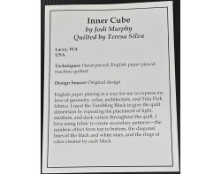 Inner Cube by Jodi Murphy, Quilted by Teresa Silva - Sign