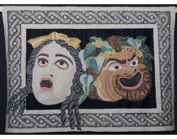 Las Dos Caras del Teatro (The Two Theatre Faces) by Maria Ragusini [Photo from Festival of Quilts]