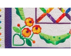 McTangerine Roses by Lynn Droege, Quilted by Lisa Sipes - Detail 2