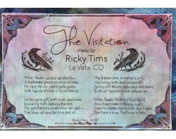 The Visitation by Ricky Tims - Poem and Label