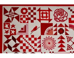 Ruby Jubilee by Ninigret Quilters, Assembled by Tina Craig, Quilted by Pat Harrison - Detail 2