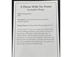 A Horse With No Name by Judith Phelps - Sign