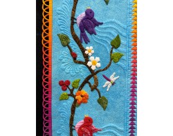 Baltimore In Blue by Linda Neal, Quilted by Jackie Brown - Border / Binding