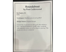 Roundabout by Pam Calderwood - Sign