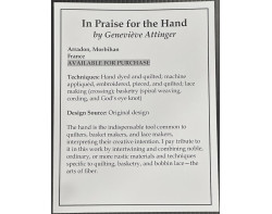 In Praise for the Hand by Geneviève Attinger - Sign