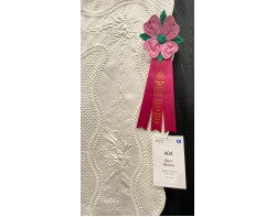 Best Wishes by Miyuki Hamaba - Award of Merit in Hand Quilting Ribbon and Sign