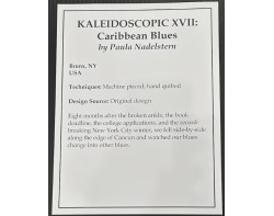 Kaleidoscopic XVII: Caribbean Blues by Paula Nadelstern - Sign