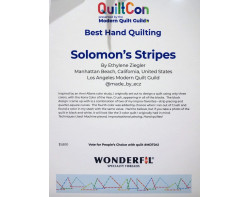 Solomons Stripes by Ethylene Ziegler - Sign (Photo from quiltingjetgirl.com)