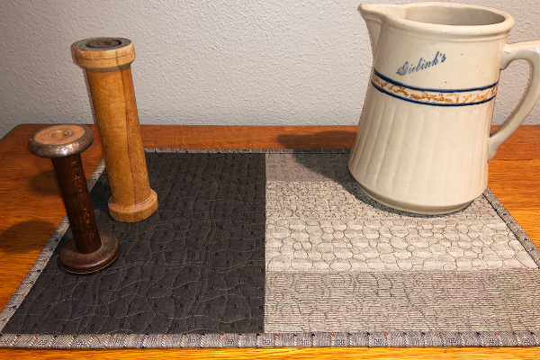 Free Motion Quilted Placemats