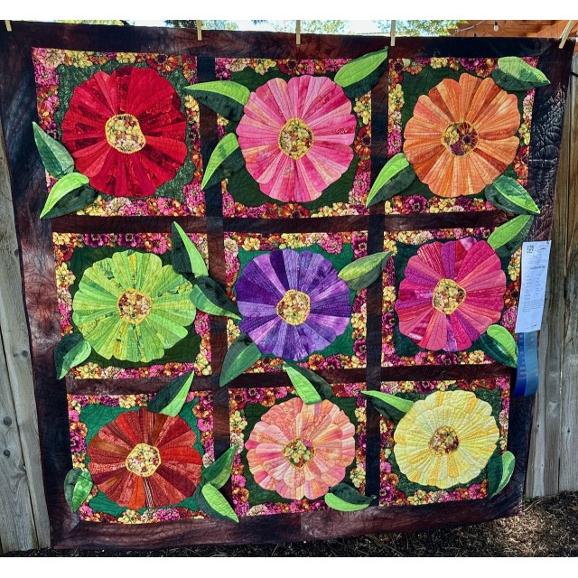 Zinnias by Jean Wells