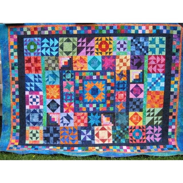 Sunriver Batik Scrappy Sampler Quilt