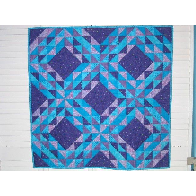 Waves of Aqua and Purple