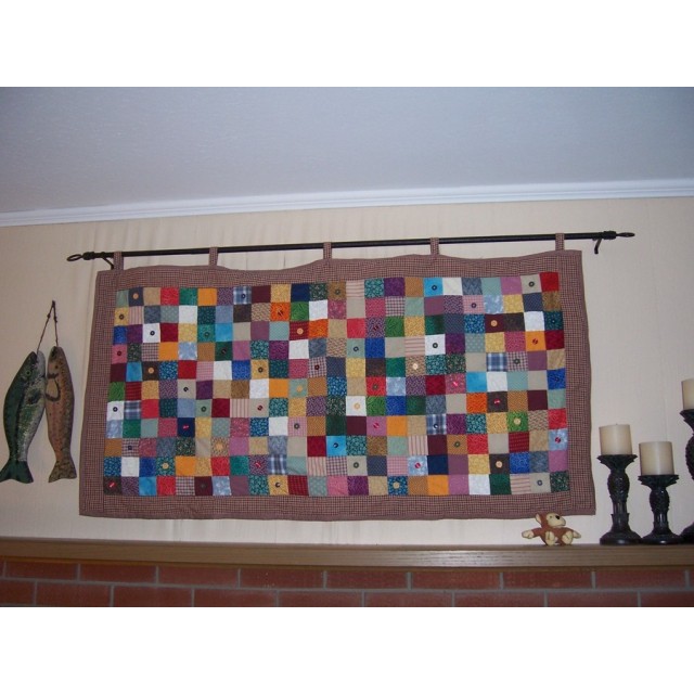 Cabin Fireplace Charm Quilt