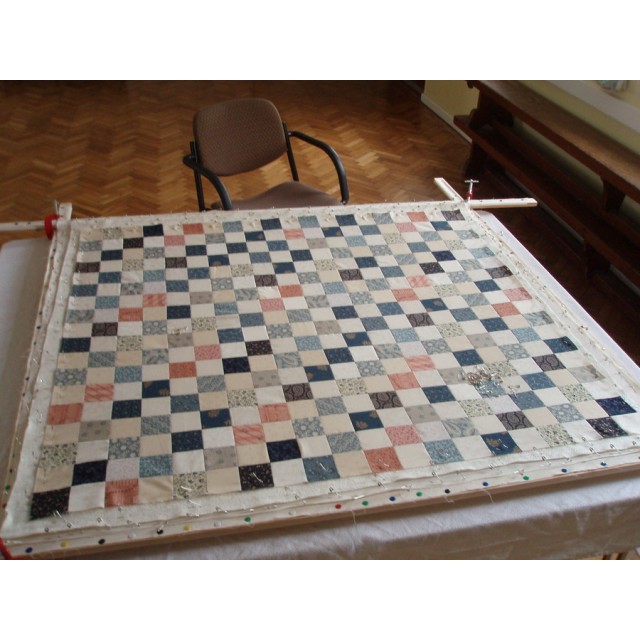 Molly's Quilt - Basting the Ricky Tims way