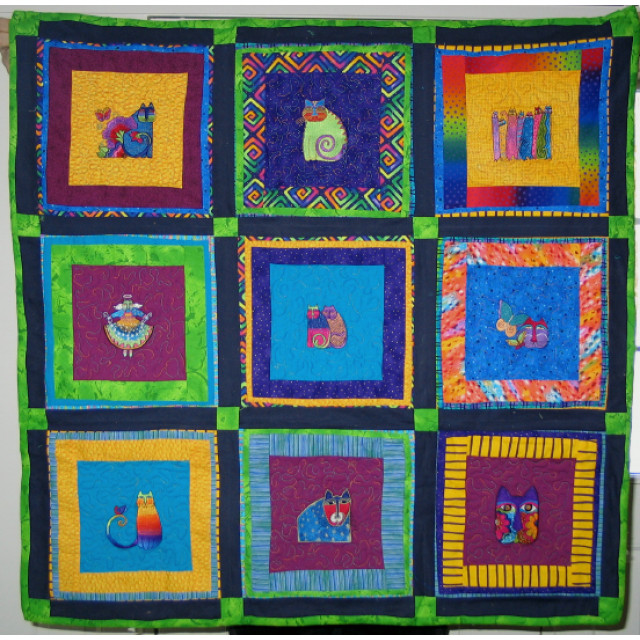 Laurel Burch Cat Quilt