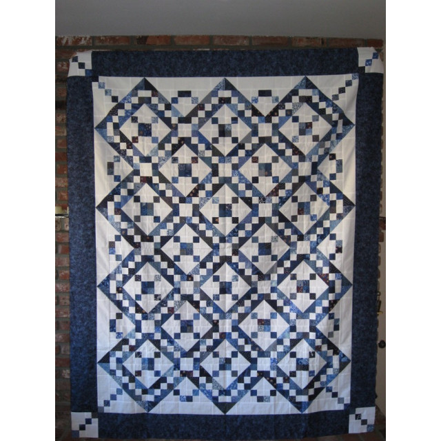 Scrappy Blue and White Jacob's Ladder