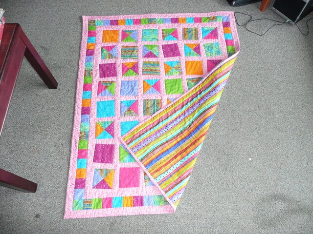 Pink baby quilt