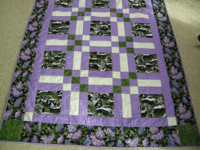 Skunk Quilt for Ginny
