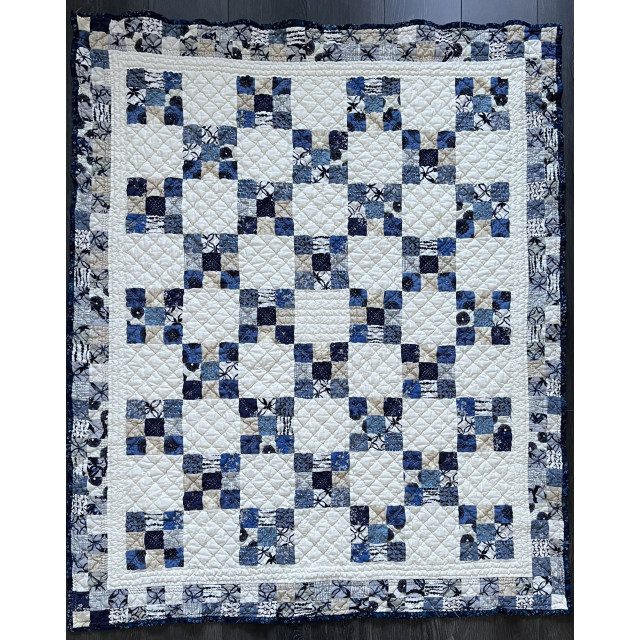 Single Irish chain in blues