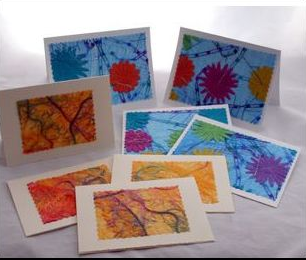 Fiber Collage Cards - Sue Bleiweiss
