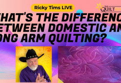 Ricky Tims LIVE - What are the Differences Between Domestic Machine Quilting and Longarm Quilting?