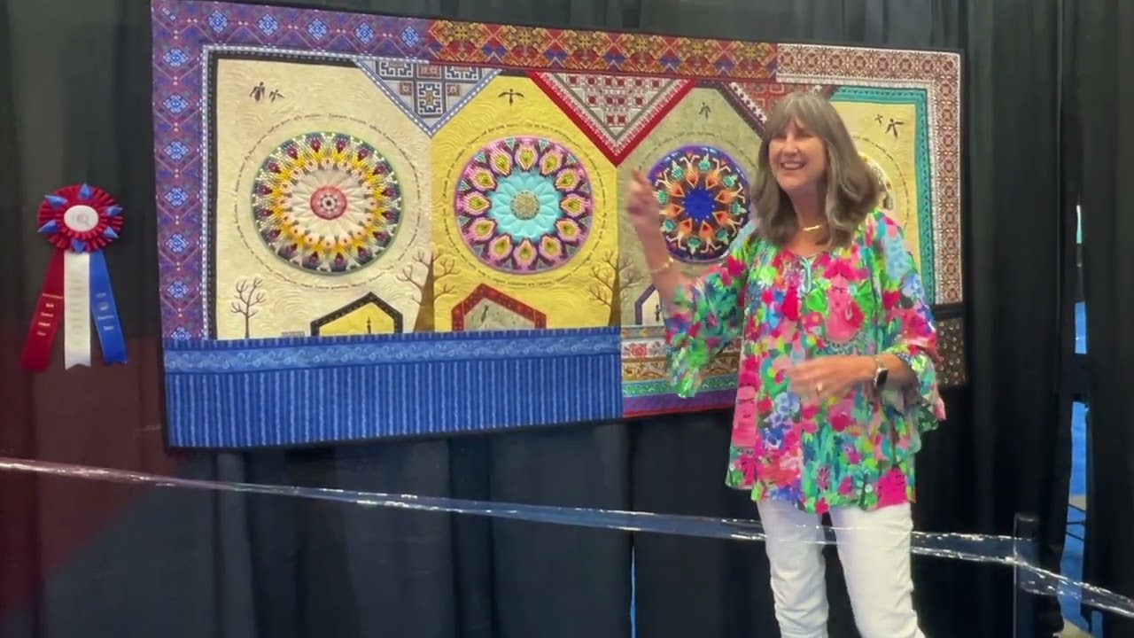 &quot;Millstones&quot; by Tetiana Bohachuk - Lisa Ellis&#039; Judge&#039;s Choice at Houston International Quilt Festival 2024