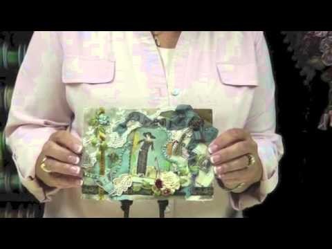 Embellished Vintage Style Postcard - Helen Gibb