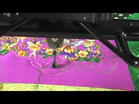 Longarm Quilting - Lesson 15 - Fairy Wallhanging Part 02 - Feathers